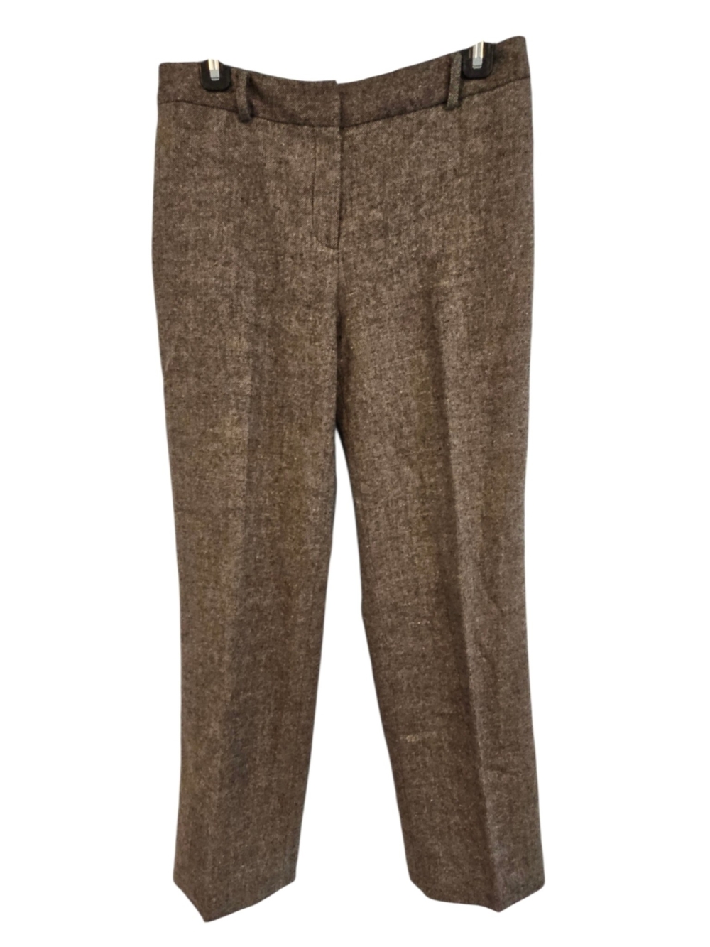 Evan Picone Size 6P Brown Tweed Pants Lined